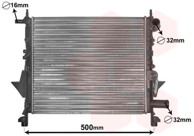 VAN WEZEL Радиатор, охлаждение двигателя 43002217